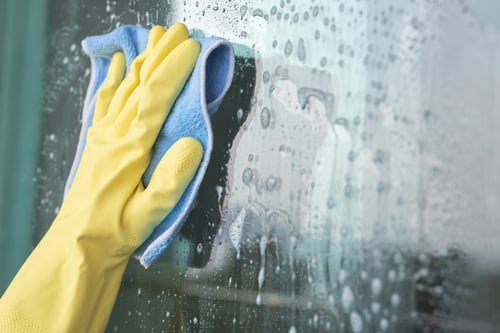 E-Clean Corp crew cleaning a newly built commercial space